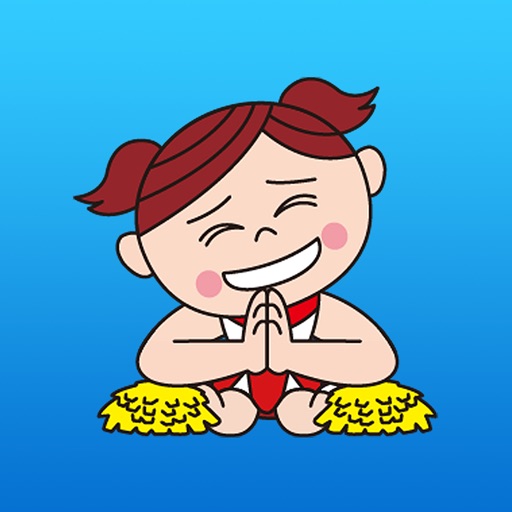 Red Hair Girl English Sticker iOS App