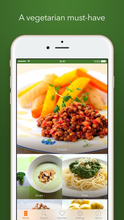 Veggie Meals – Simple Vegetarian Recipes screenshot-0