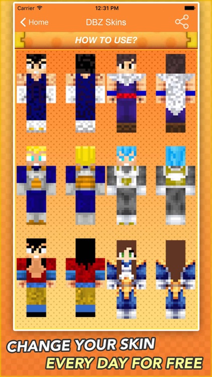 Super Skins For Dragon Ball Z Fans For Minecraft
