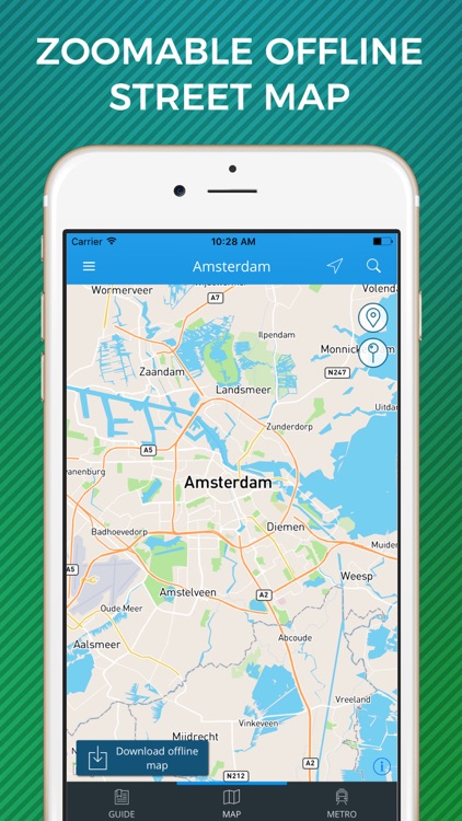 Amsterdam Travel Guide with Offline Street Map