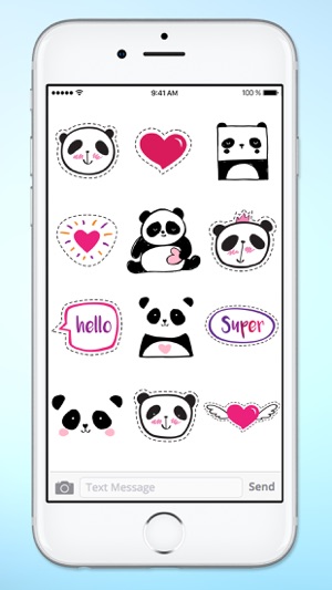 Panda Bear Patches Sticker Pack(圖3)-速報App