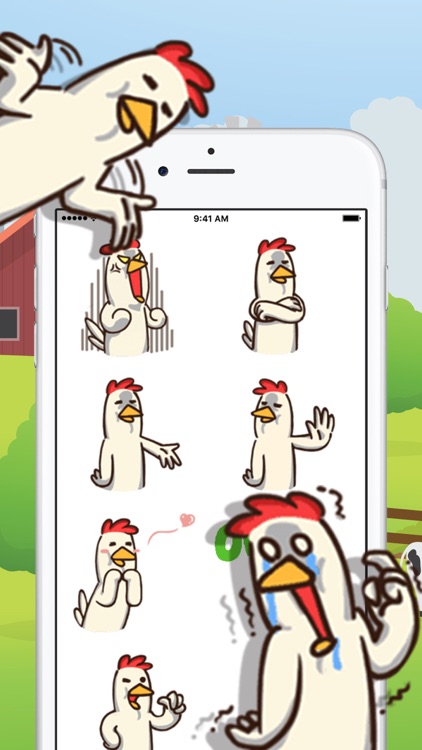 White Chicken Stickers