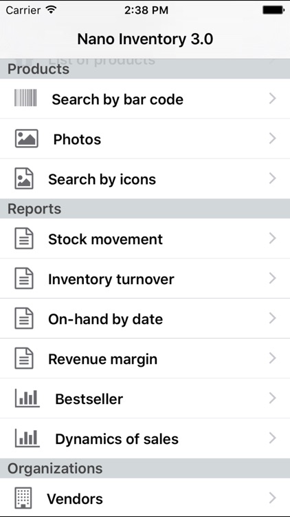 Nano Inventory - Warehouse and sales manager