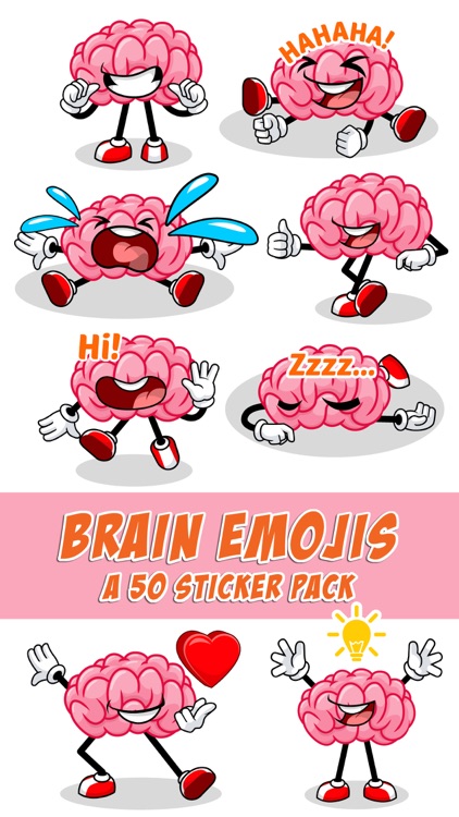 Brain Emojis Share Your Feelings Emoticon Stickers