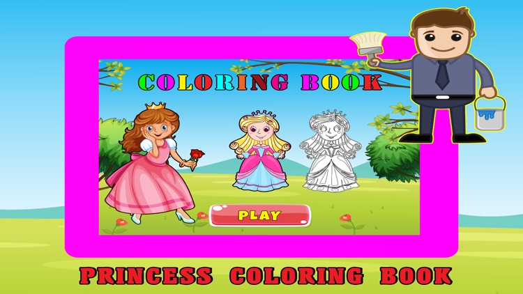 Princess Kids Coloring Book For Girl - 48 Pages