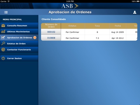ASB Móvil para iPad screenshot 4