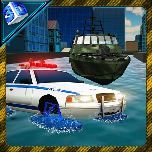 Sea Water Police Car Driver & Crime Chase Sim Icon