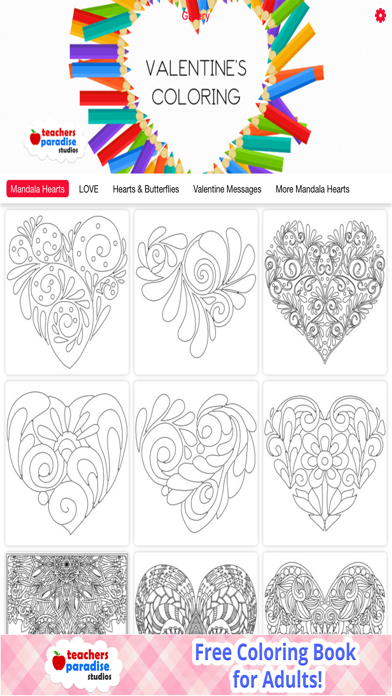 How to cancel & delete Adult Coloring Books: Valentines Day from iphone & ipad 1