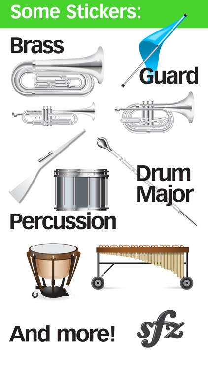 Marching Music Stickers