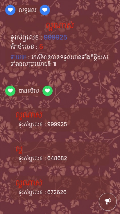 Khmer Phone Number Horoscope