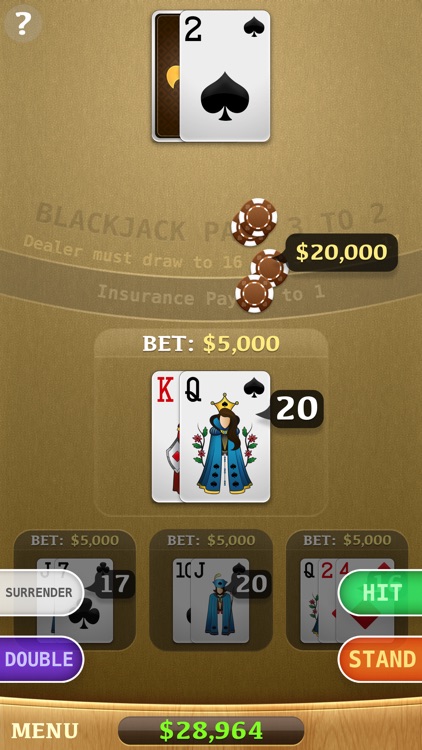 Brainium blackjack app
