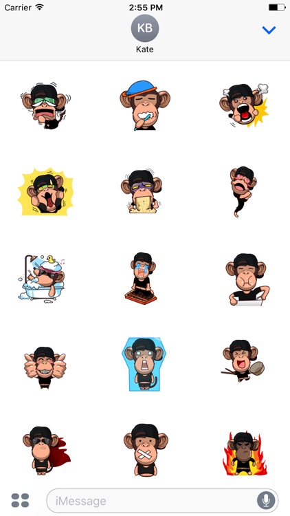 Animated Funny Gorilla Stickers For iMessage