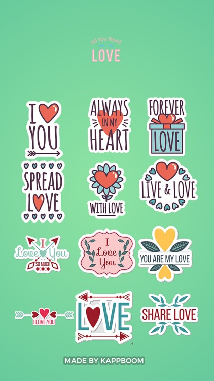 Love Collection Stickers