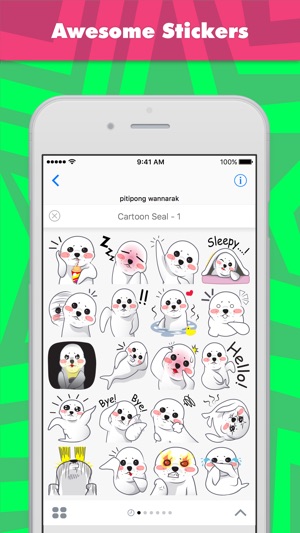 Cartoon Seal - 1贴纸，设计：wpitipong(圖1)-速報App