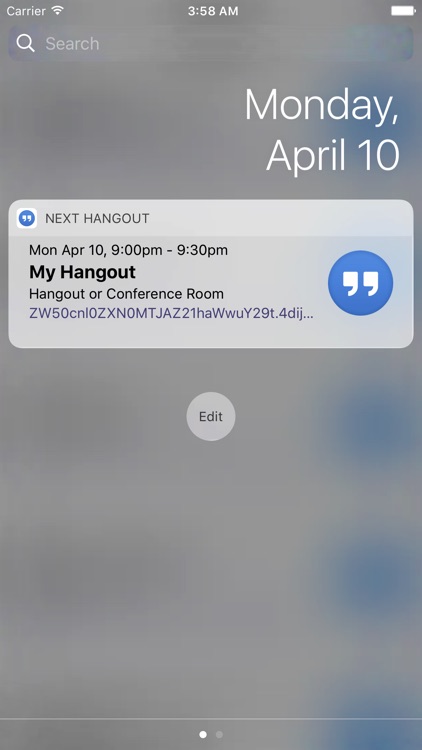 Entry for Google Hangouts