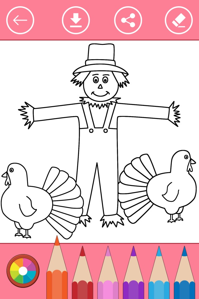 Thanksgiving Coloring Book: Learn to color & draw screenshot 4