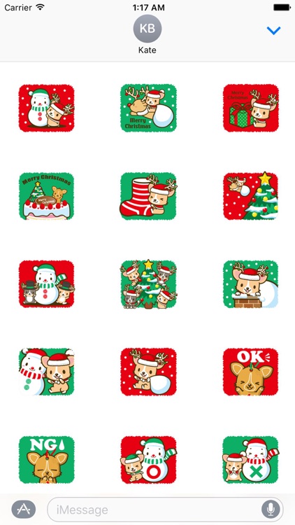 Merry Christmas Cute Corgi Dog Stickers