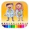 Coloring Book Game For Kids Doctor And Nurse
