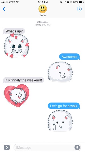 Fluffy White Dog Stickers(圖3)-速報App