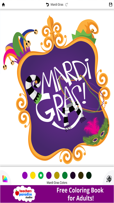 How to cancel & delete Coloring Book for Adults: Mardi Gras Fat Tuesday from iphone & ipad 2