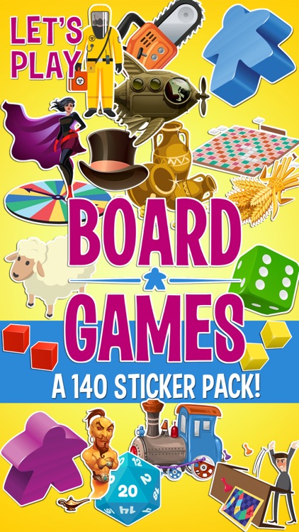 Table Top Board Games BIG 140 Sticker Pack