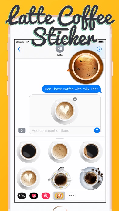 Latte Coffee Stickers screenshot 3