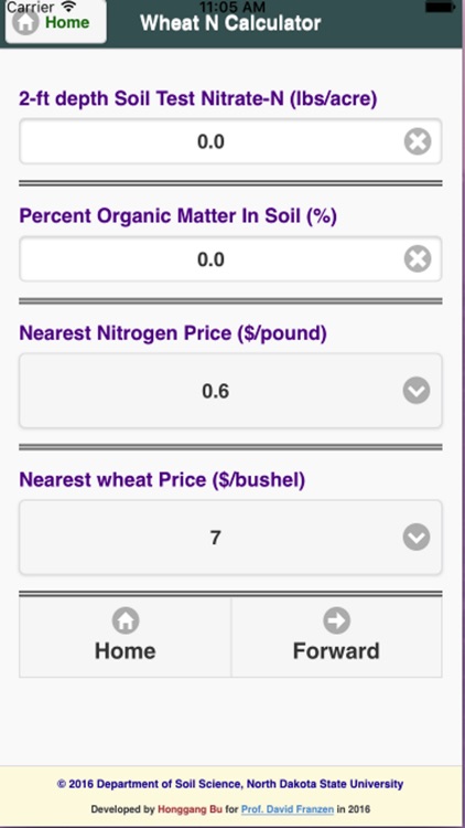 North Dakota Crop Nitrogen Calculator