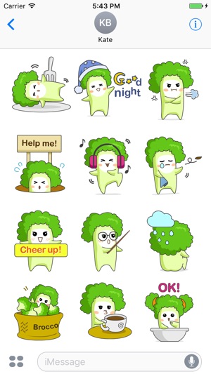 Broccoli Boo Stickers Pack for iMessage(圖3)-速報App