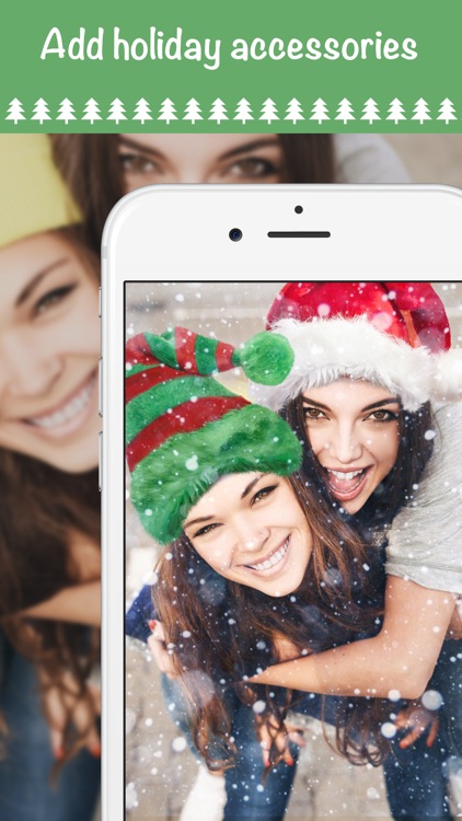 Christmas wallpaper, fun photo frames & Santa hat