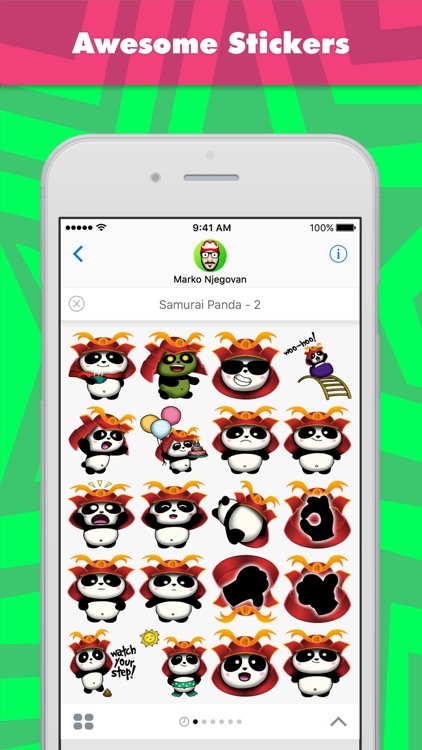 SAMURAI PANDA 2 (Animated) stickers by CandyA$$