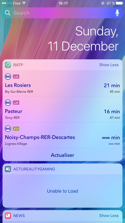 RATP Widget