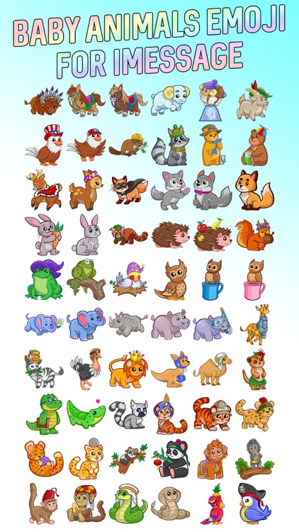 CUTEJI - Baby Animals Emoji - Cute Stickers HD