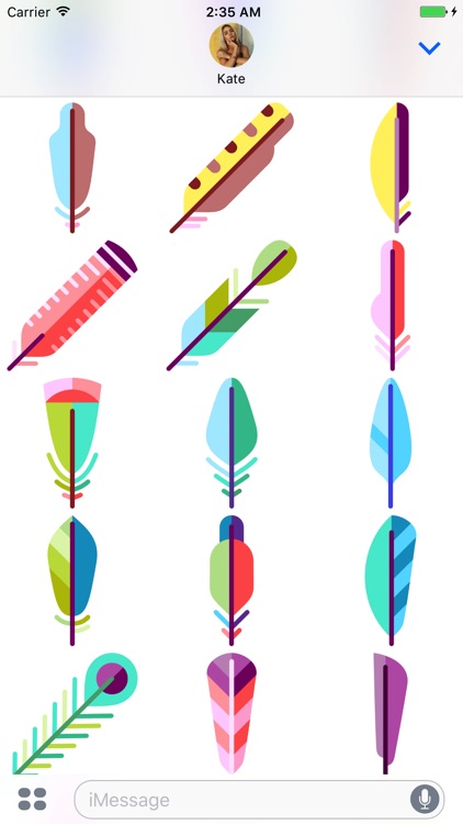 Feather Stickers