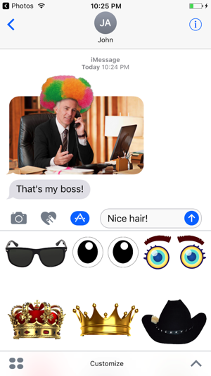 Customize Stickers – Hats and Glasses