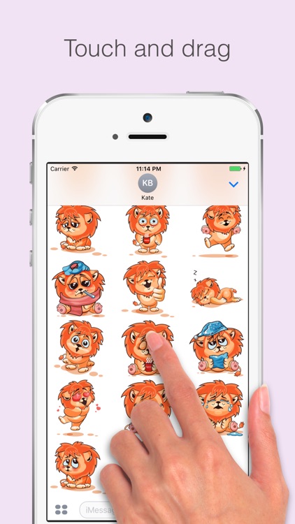 Emoji Cartoon Lion Cub Stickers
