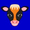 Black Orange Cow Mascot Stickers