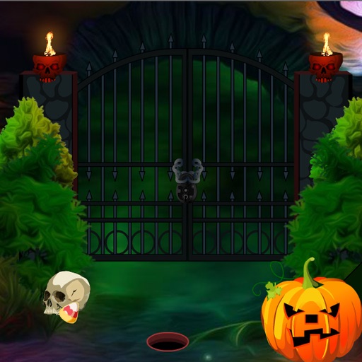 Creepy Halloween Graveyard Escape Icon