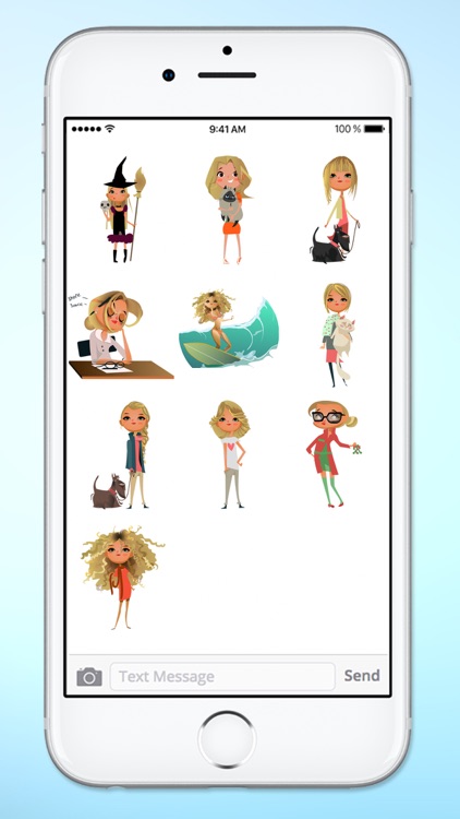 Daily Life Active Girl Sticker Pack screenshot-4