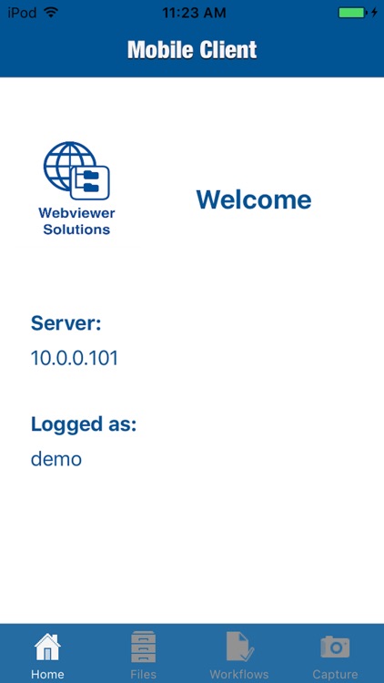 Webviewer mobile client
