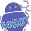 Blue Robot Stickers