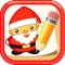 Merry Christmas drawing and coloring free game for toddler, kids, boy, girl or children