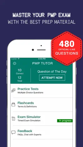 Game screenshot PMP® Practice Exam prep 2017 - Q&A Flashcard mod apk
