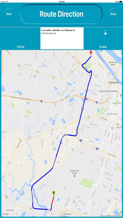 Savannah Georgia Offline City Maps Navigation screenshot-4