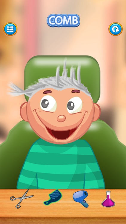 Child game / silver hair cut