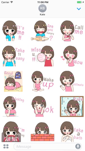 Heidi The Lovely Girl English Stickers