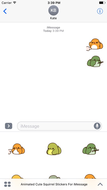 Animated Cute Squirrel Stickers For iMessage