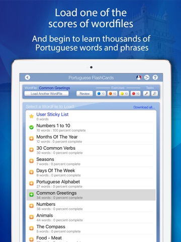 Declan Portuguese FlashCards for iPad screenshot 2