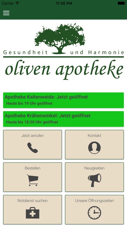 Oliven Apotheke Kaltenweide/Krähenwinkel