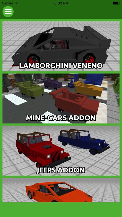 CARS ADDONS FOR MINECRAFT POCKET EDITION (PE)
