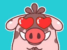 Lovely Fat Boar Animated Stickers For iMessage